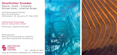 Ausstellung "Streiflichter Dresden" in der Architektenkammer Dresden